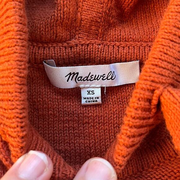 Madewell Women's Clairview Hoodie Sweater Color Maple Glow Size XS - Picture 10 of 10